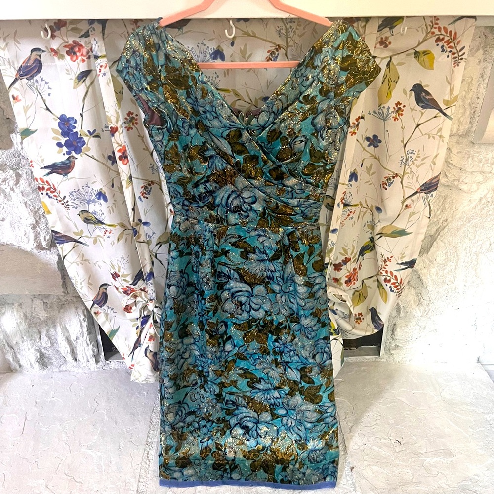 Vintage Jay Herbert Cocktail Brocade Wiggle Dress XS/S
